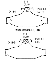 Bremsklötze Hinten - Brakepads Rear  Corvette+Camaro 88-97